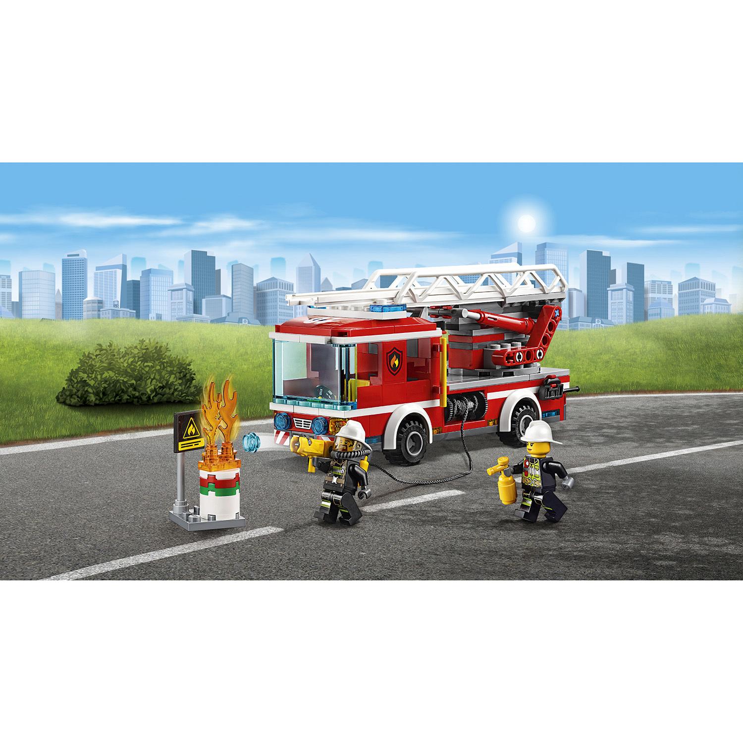 Конструктор Lego City - Пожарный автомобиль с лестницей  