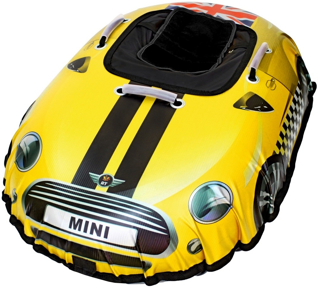 Санки надувные Тбинг Snow auto Mini Cooper, цвет желтый Санки надувные Тбинг Snow auto Mini Cooper, цвет желтыйВатрушки и леднки<br>Санки надувные Тбинг Snow auto Mini Cooper, цвет желтый<br>