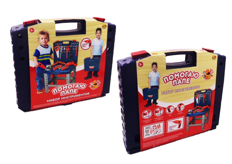 Набор инструментов в чемоданчике - Помогаю папе
Набор инструментов в чемоданчике - Помогаю папе