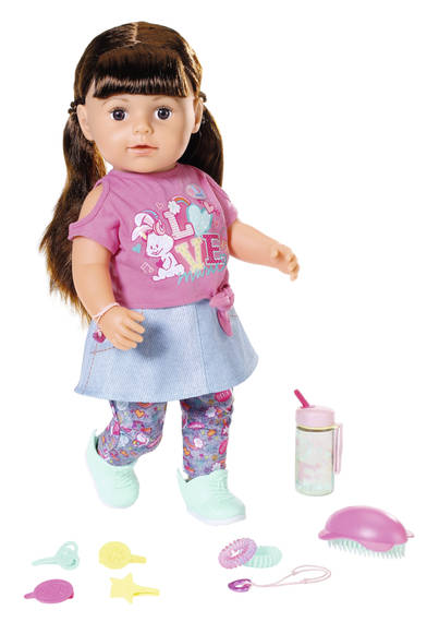 Интерактивная кукла Baby born - Сестричка брюнетка, 43 см  