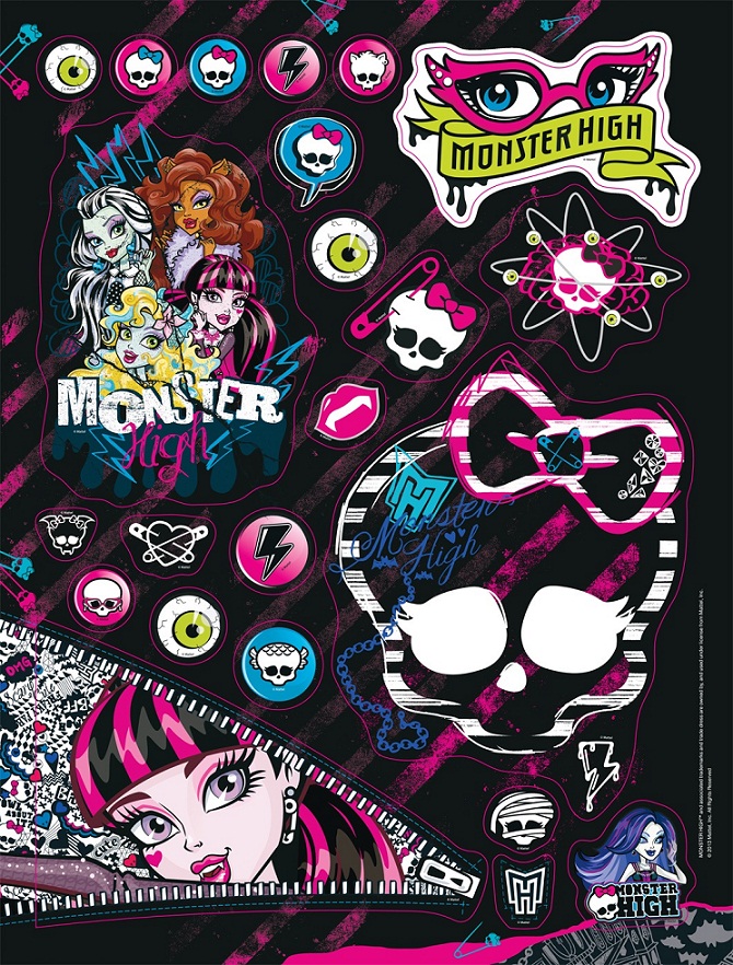 Большая книга наклеек Monster High, молния  