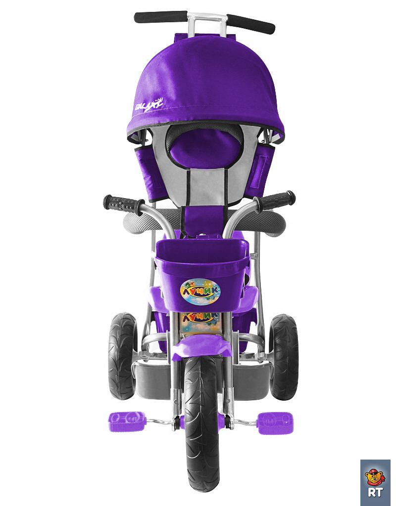 3-х колесный велосипед Galaxy Лучик Л001 с капюшоном, фиолетовый  
