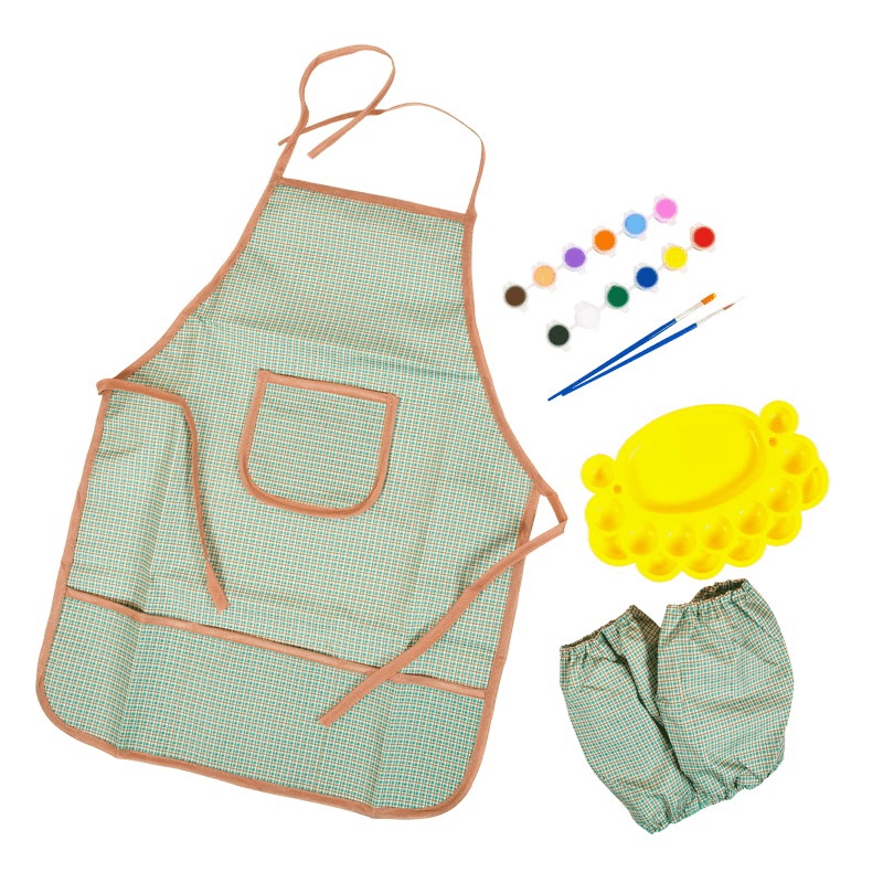 Набор для творчества Рисуем сами: фартук, нарукавники, 12 красок, 2 кисти, палитра  