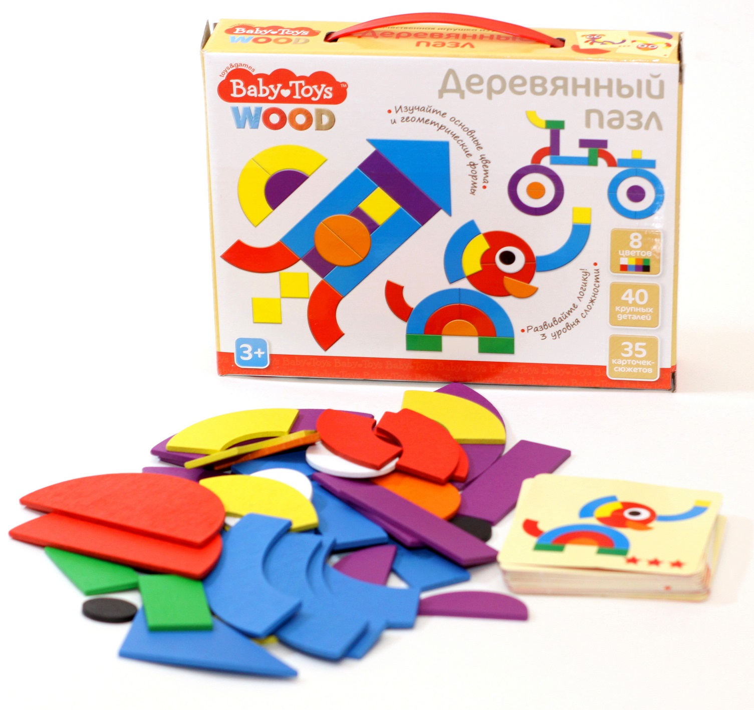 Пазл деревянный Baby Toys, 40 элементов  
