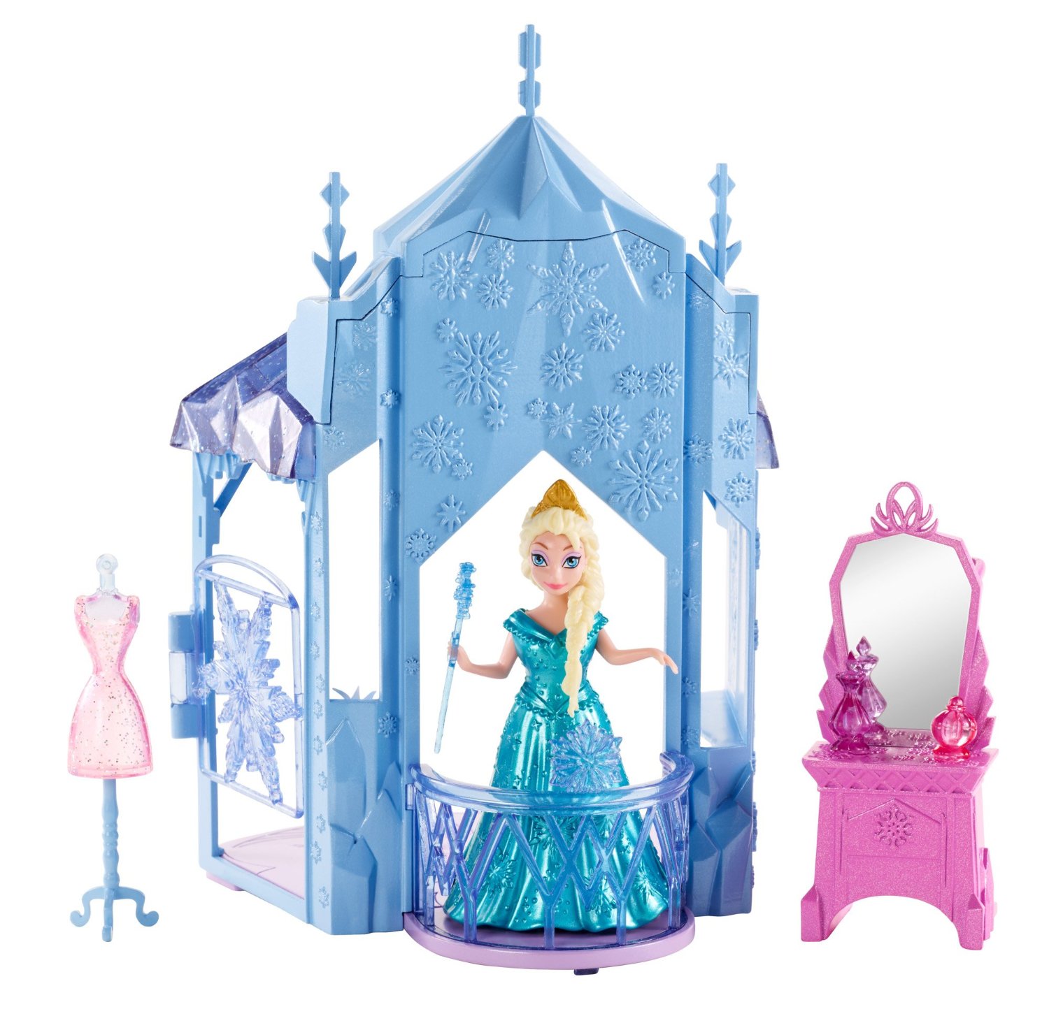 Игровой набор - Дворец Эльзы с мини-куклой, 10 см  