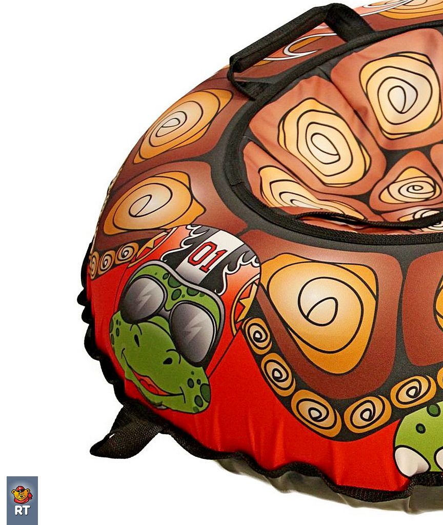 Санки надувные Тюбинг Эксклюзив - Турбо черепаха, автокамера, диаметр 100 см  