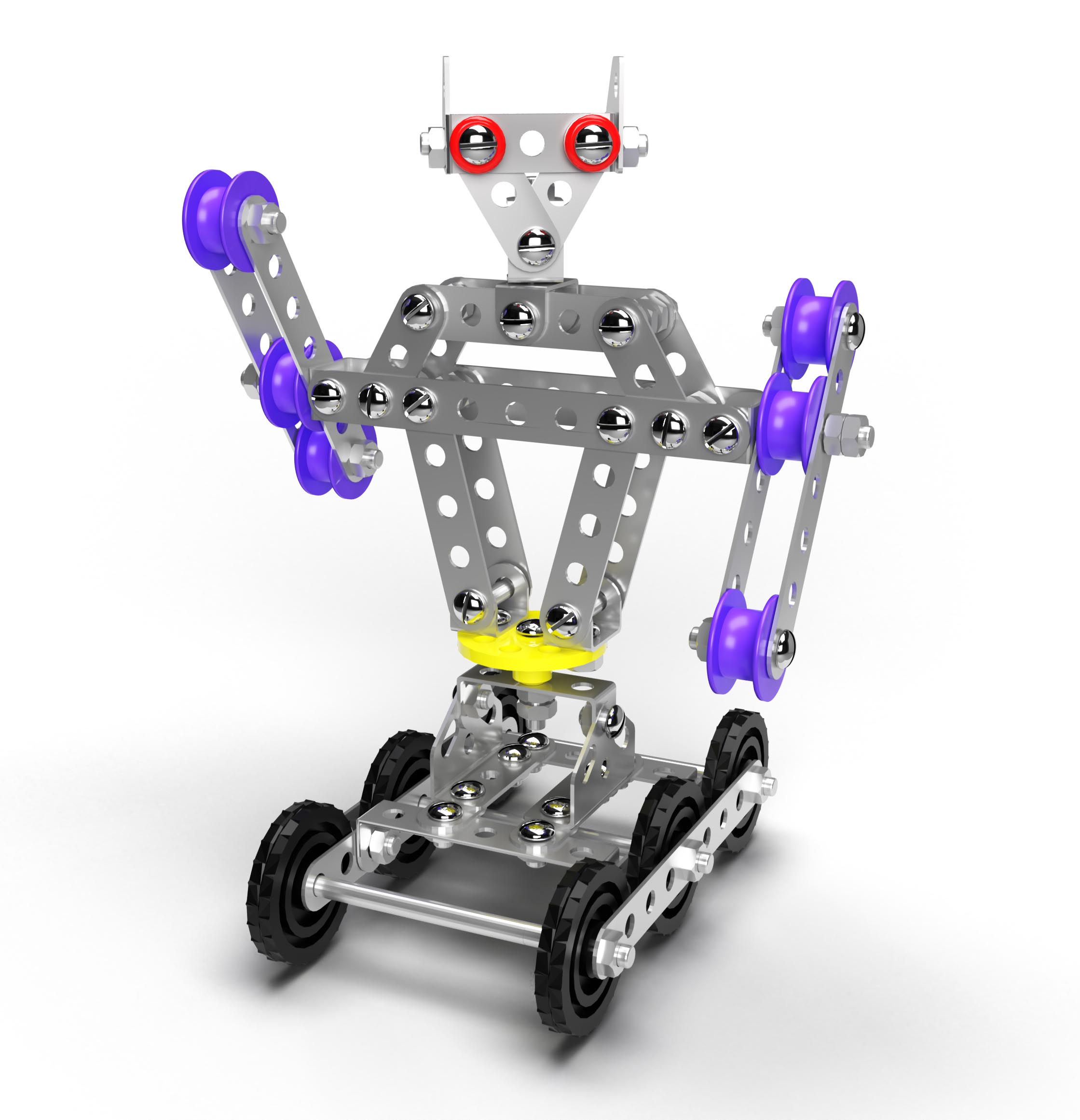 Конструктор металлический с подвижными деталями - Робот Р2  