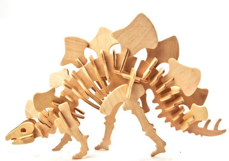 Модель деревянная сборная - Стегозавр малый, 2 пластины  