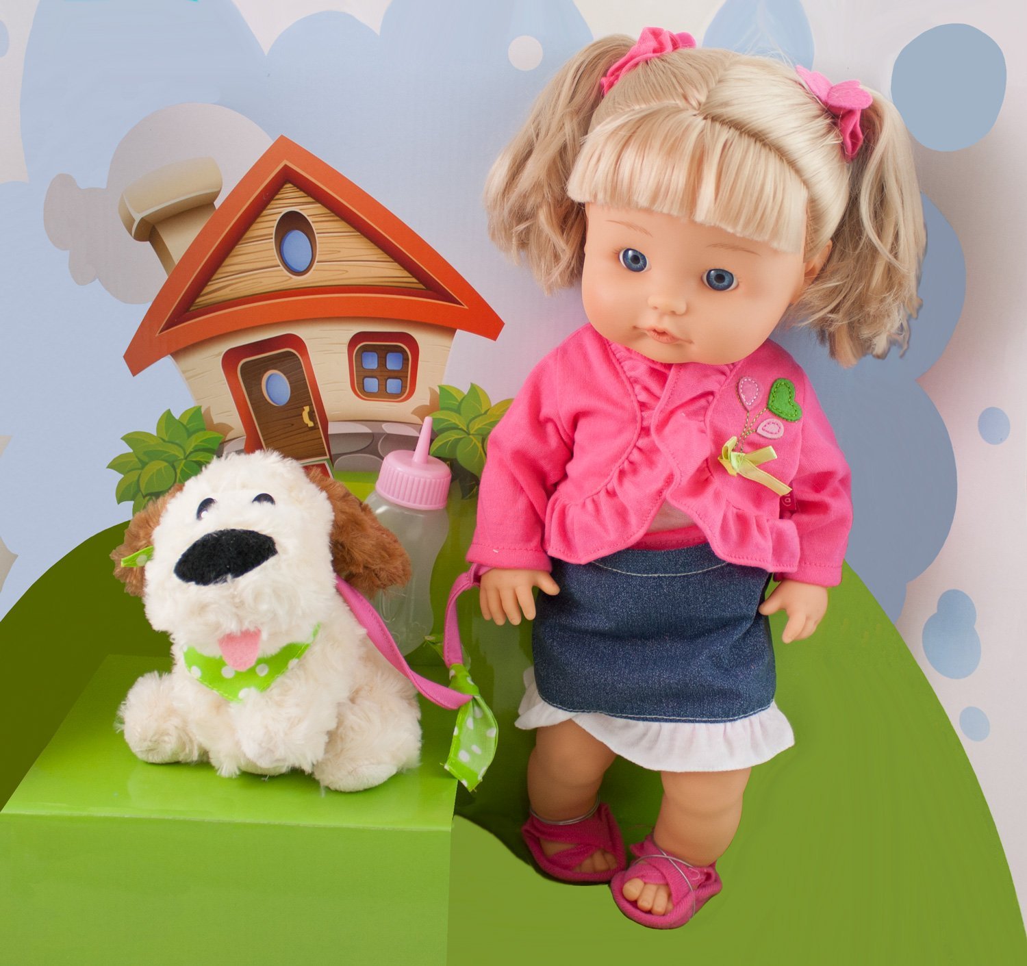 Кукла Bambolina с собачкой - Nena, 42 см, пьет, писает  