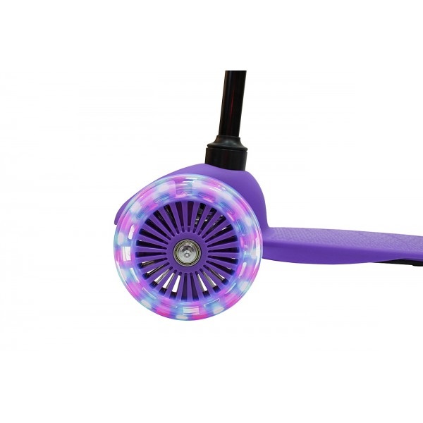 Трехколесный самокат со светящимися колесами RT MINI SHINE A5 violet, 4524RT