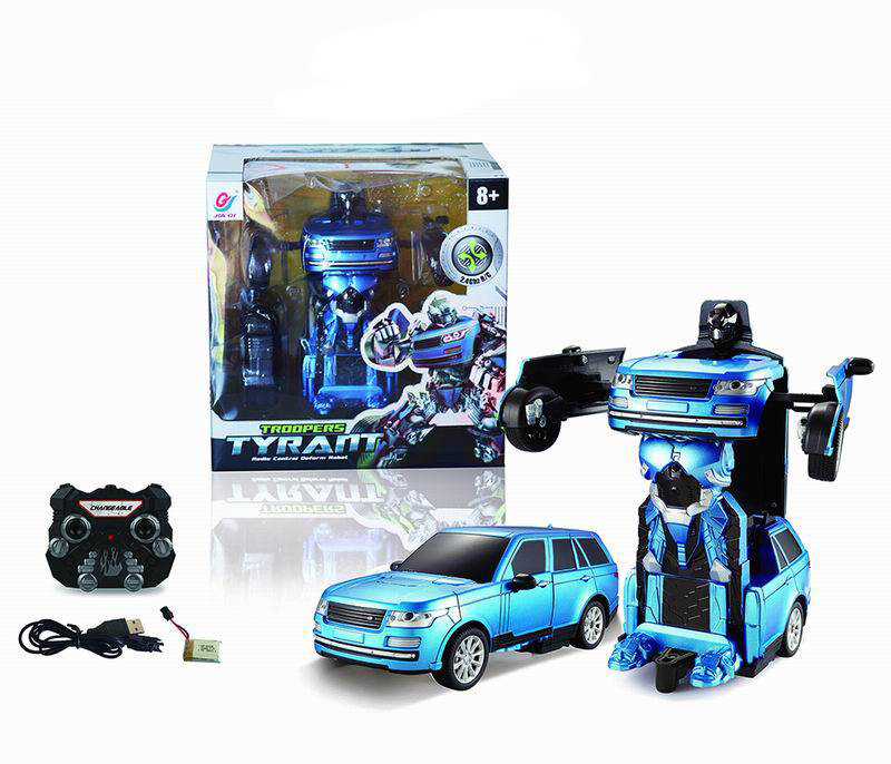 Радиоуправляемый робот-трансформер Troopers – Tyrant, синий, свет и звук