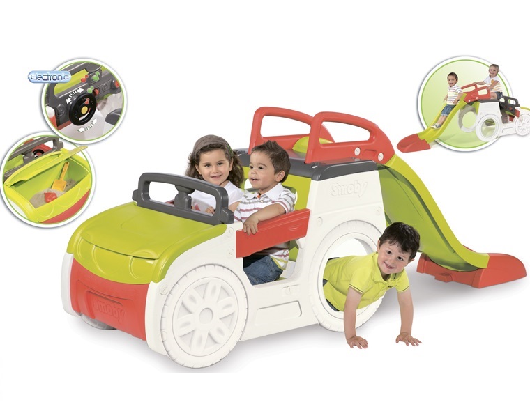 Игровой комплекс Машина приключений, Smoby, 840200 Игровой комплекс Машина приключений, Smoby, 840200Детские игровые горки<br>Игровой комплекс Машина приключений, Smoby, 840200<br>