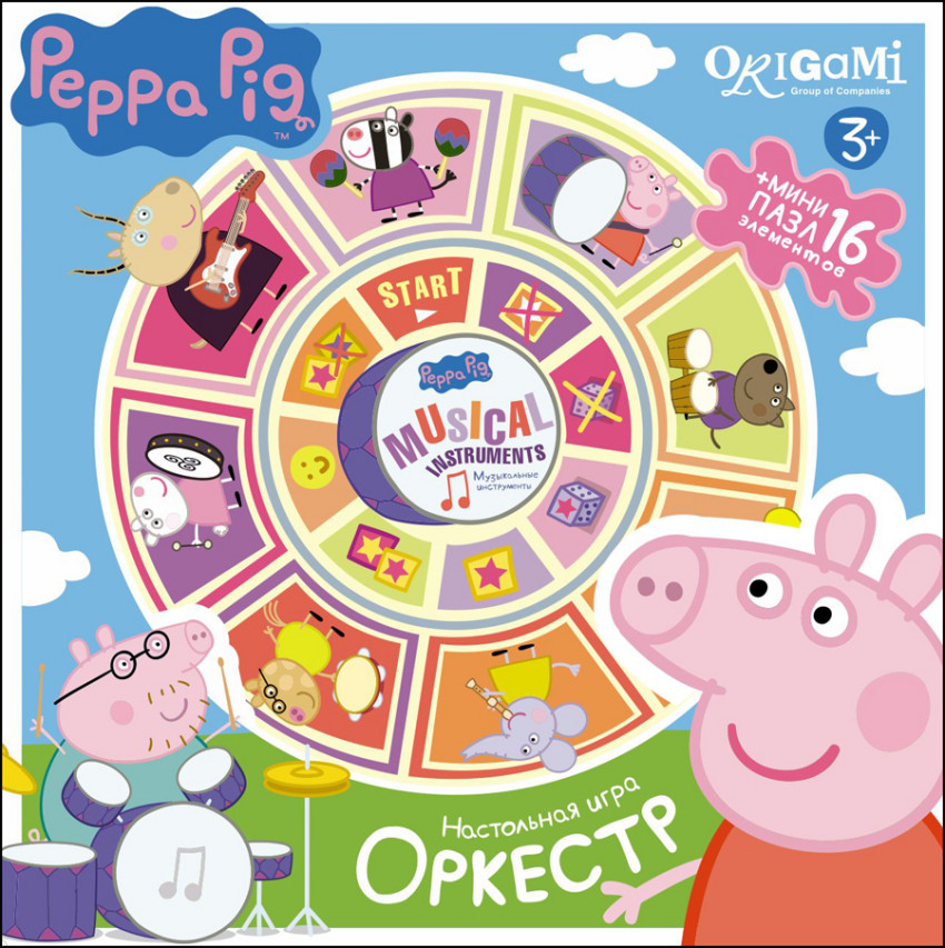 Игра настольная Peppa Pig - Оркестр Игра настольная Peppa Pig - ОркестрИгры для компаний<br>Игра настольная Peppa Pig - Оркестр<br>