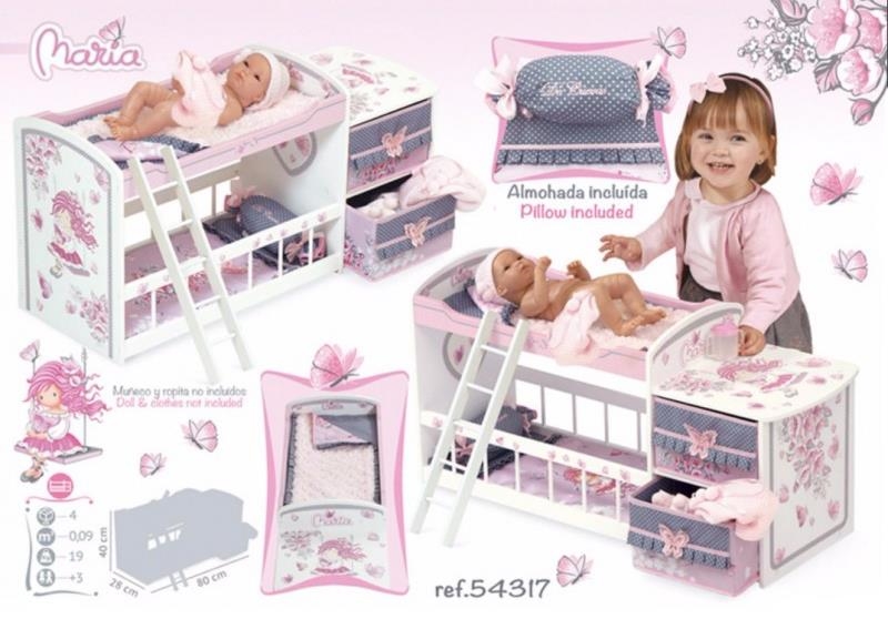 DeCuevas Двухъярусная кроватка для куклы, серия Мария, 80 см  