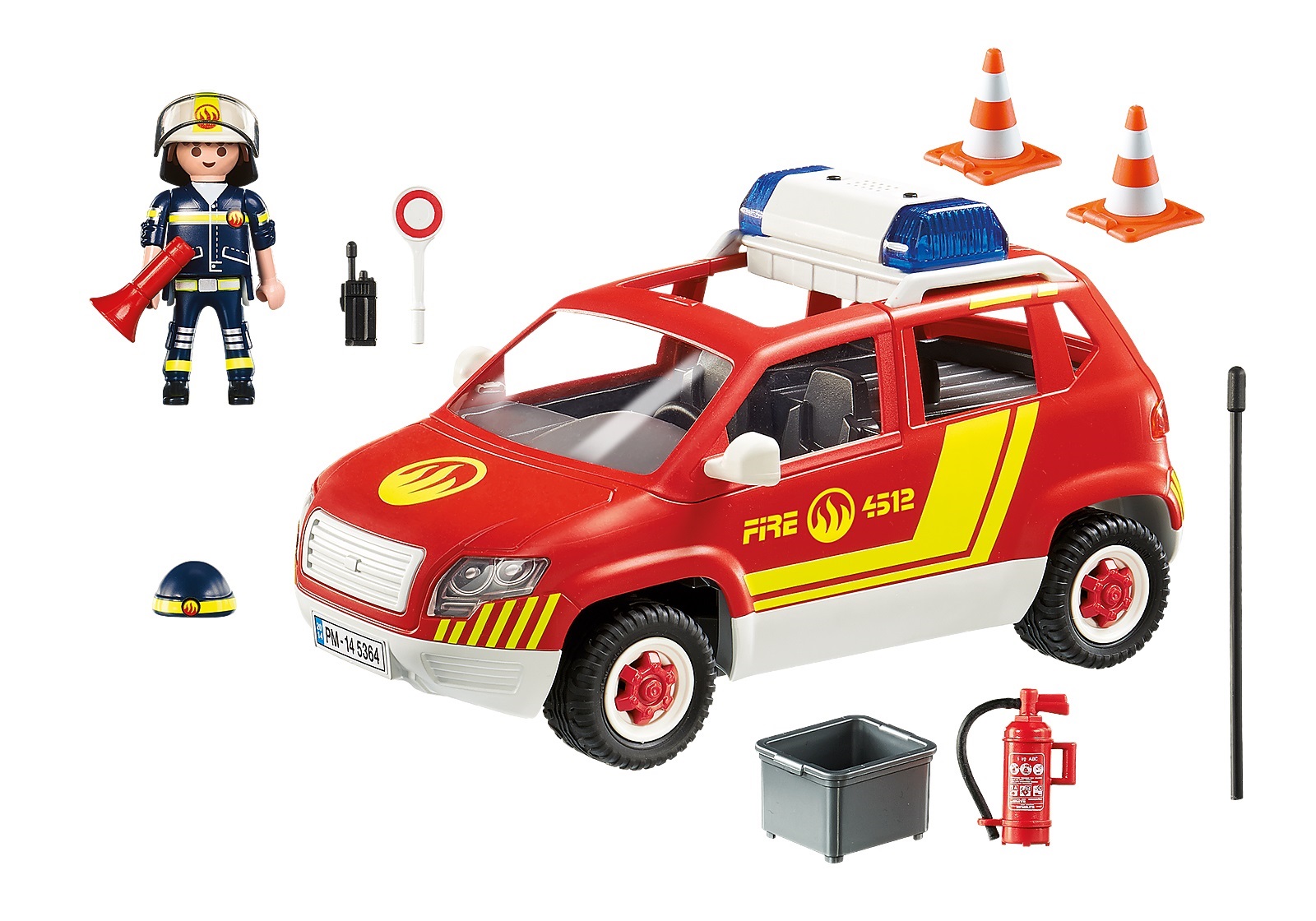 Игровой набор - Пожарная служба: Пожарная машина командира, со светом и звуком  