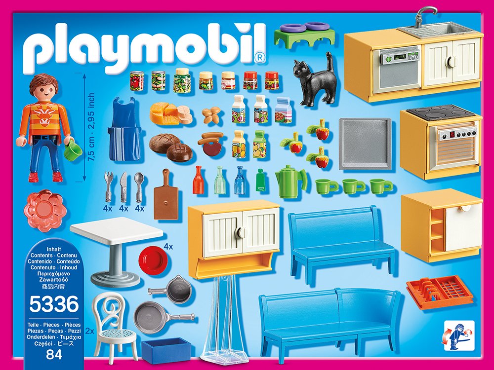 Игровой набор – Кукольный дом: Встроенная кухня с зоной отдыха  