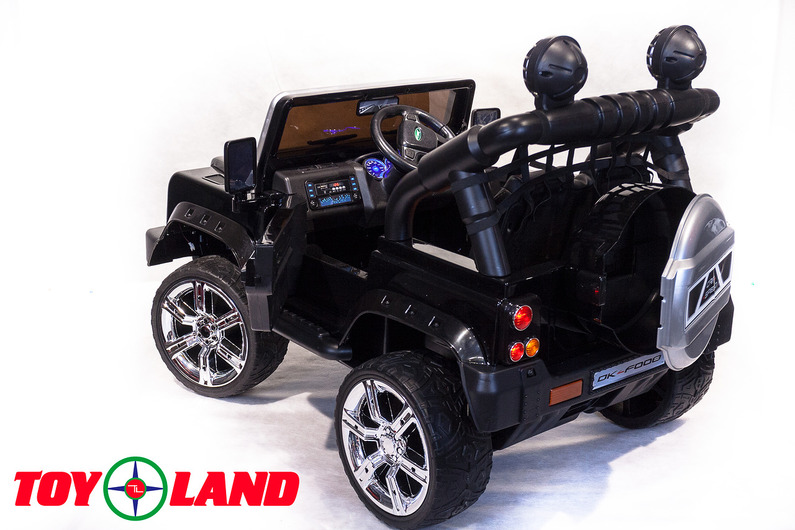 Электромобиль – Land Rover DK-F008, черный, свет и звук  
