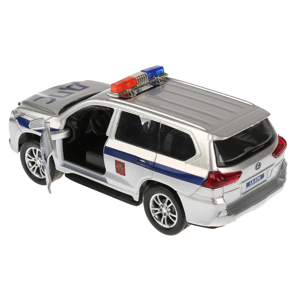 Инерционная металлическая машина Lexus Lx-570 - Полиция, 12 см, свет, звук  