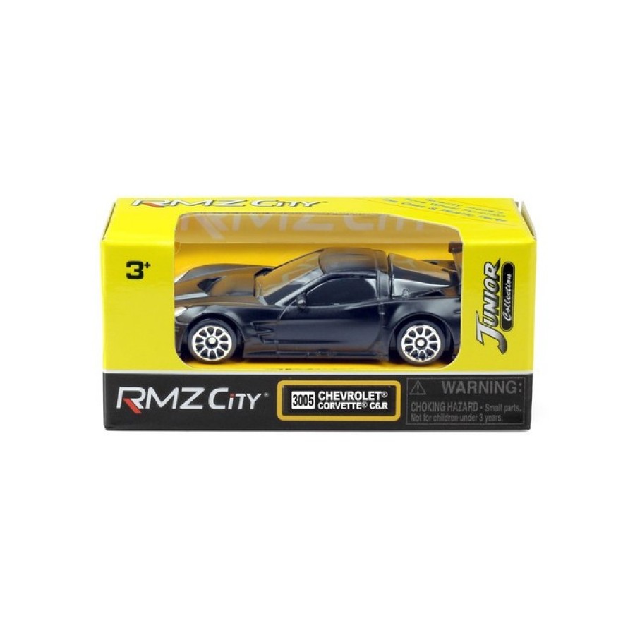 Машина металлическая RMZ City - Chevrolet Corvette C6R, 1:64, черный матовый цвет  