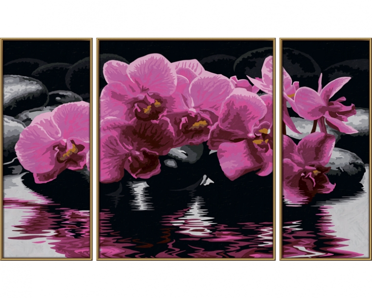 Набор для детского творчества – Триптих Орхидея, 50х80см  