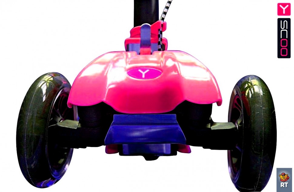 Самокат-трансформер Maxi City RT Simple Gagarin с ручным тормозом, розовый  