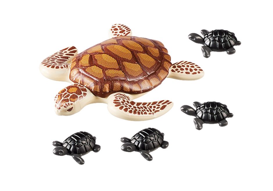 Игровой набор – Аквариум: Морская черепаха с детьми  