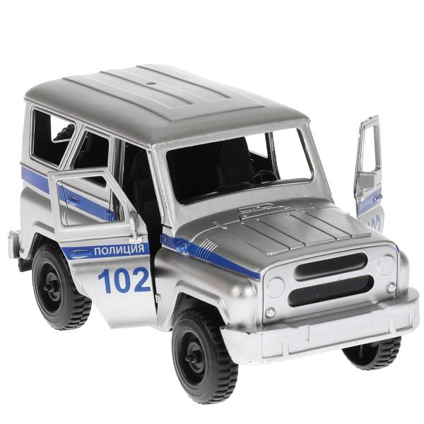 Модель Полиция УАЗ Hunter 14,5 см двери открываеся пластиковая инерционная  