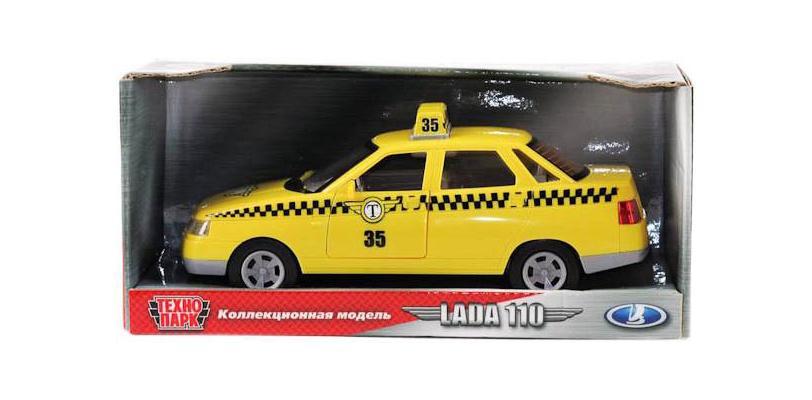 Инерционная машина металлическая Lada 110 «Такси» свет, звук 1:43  
