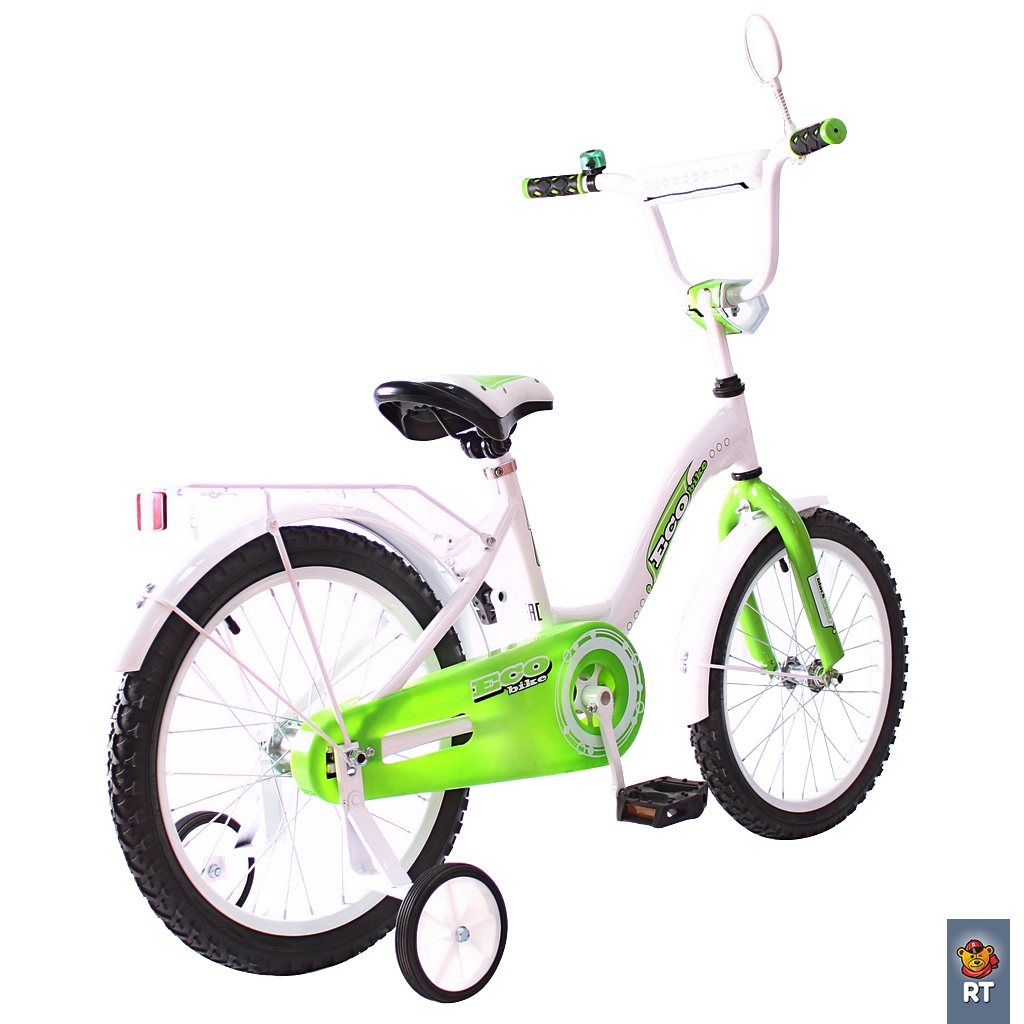 Двухколесный велосипед Aluminium Ecobike, диаметр колес 18 дюймов, зеленый  