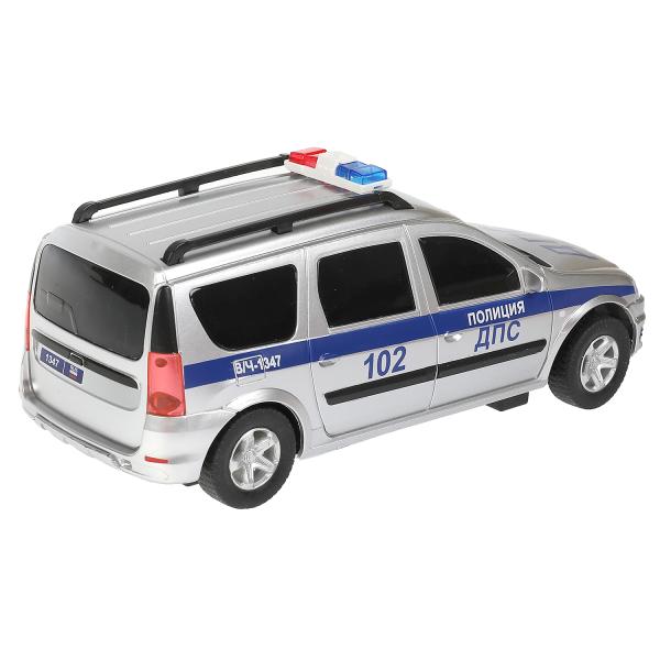 Машина р/у Полиция Lada Largus 18 см со светом серебристый  