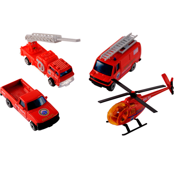 Игровой набор Служба спасения - Пожарная команда, 4 штуки  