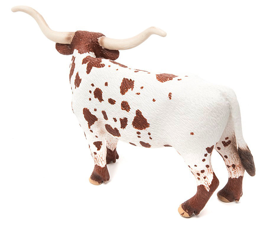 Игровая фигурка - Корова породы Техасский Лонгхорн, 14,5 см  