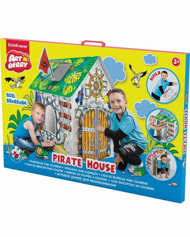 Домик игровой для раскрашивания - Дом Пирата/Pirate house Домик игровой для раскрашивания - Дом Пирата/Pirate houseРазные поделки из бумаги<br>Домик игровой для раскрашивания - Дом Пирата/Pirate house<br>
