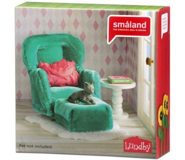 Кукольная мебель Смоланд - Кресло с пуфиком  