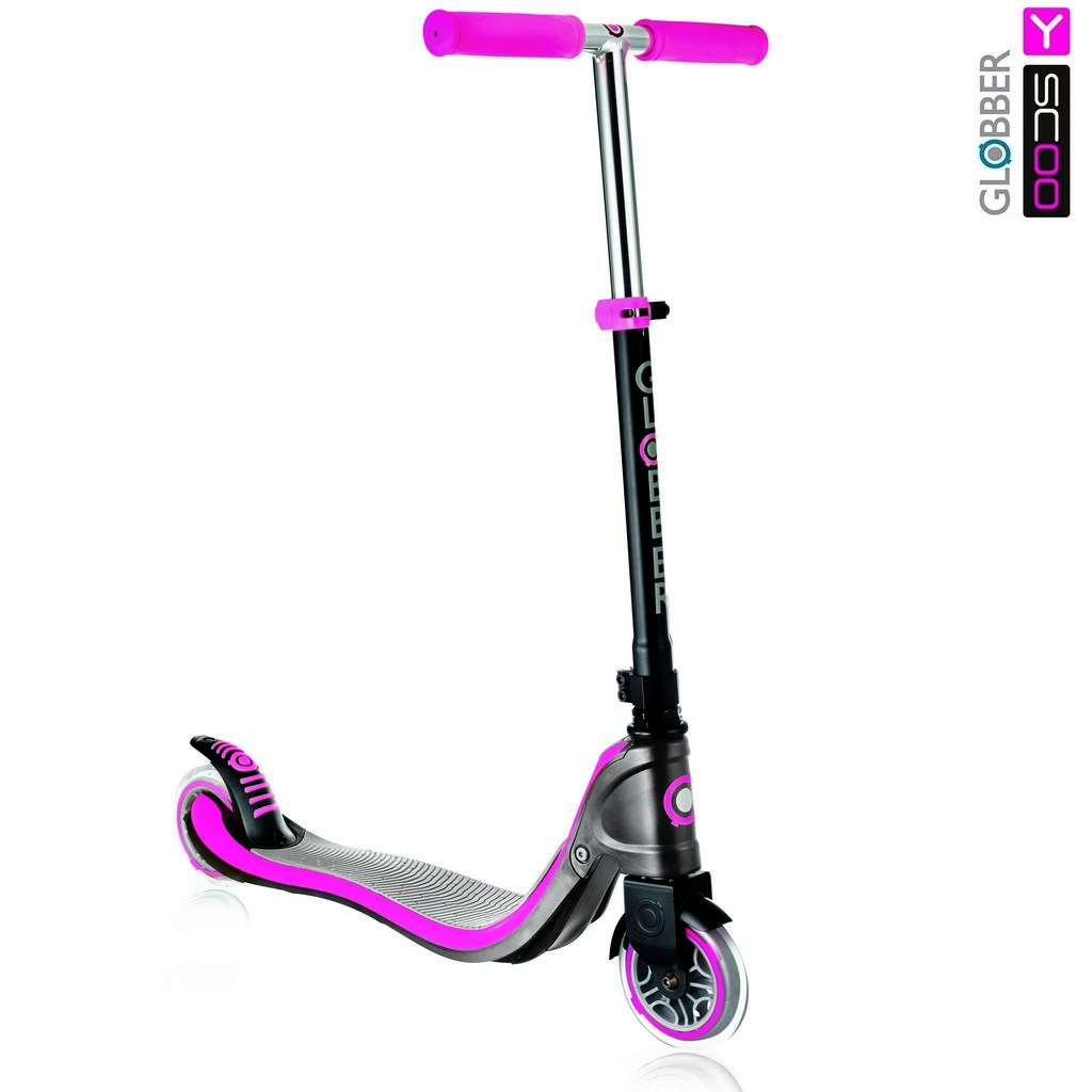 Двухколесный самокат Y-Scoo Globber My Too Fix Up 125, серо-розовый Двухколесный самокат Y-Scoo Globber My Too Fix Up 125, серо-розовыйДвухколесные самокаты<br>Двухколесный самокат Y-Scoo Globber My Too Fix Up 125, серо-розовый<br>