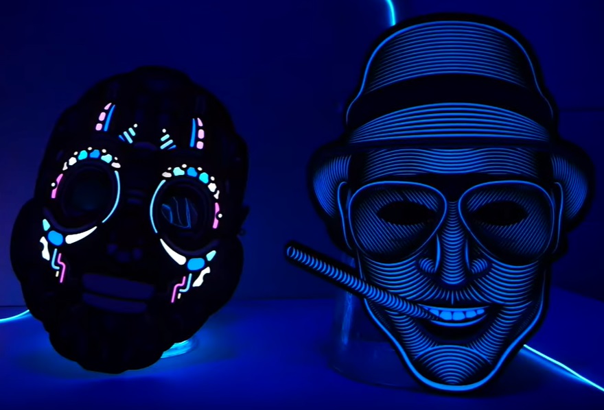 Световая маска с датчиком звука - GeekMask Vegas  