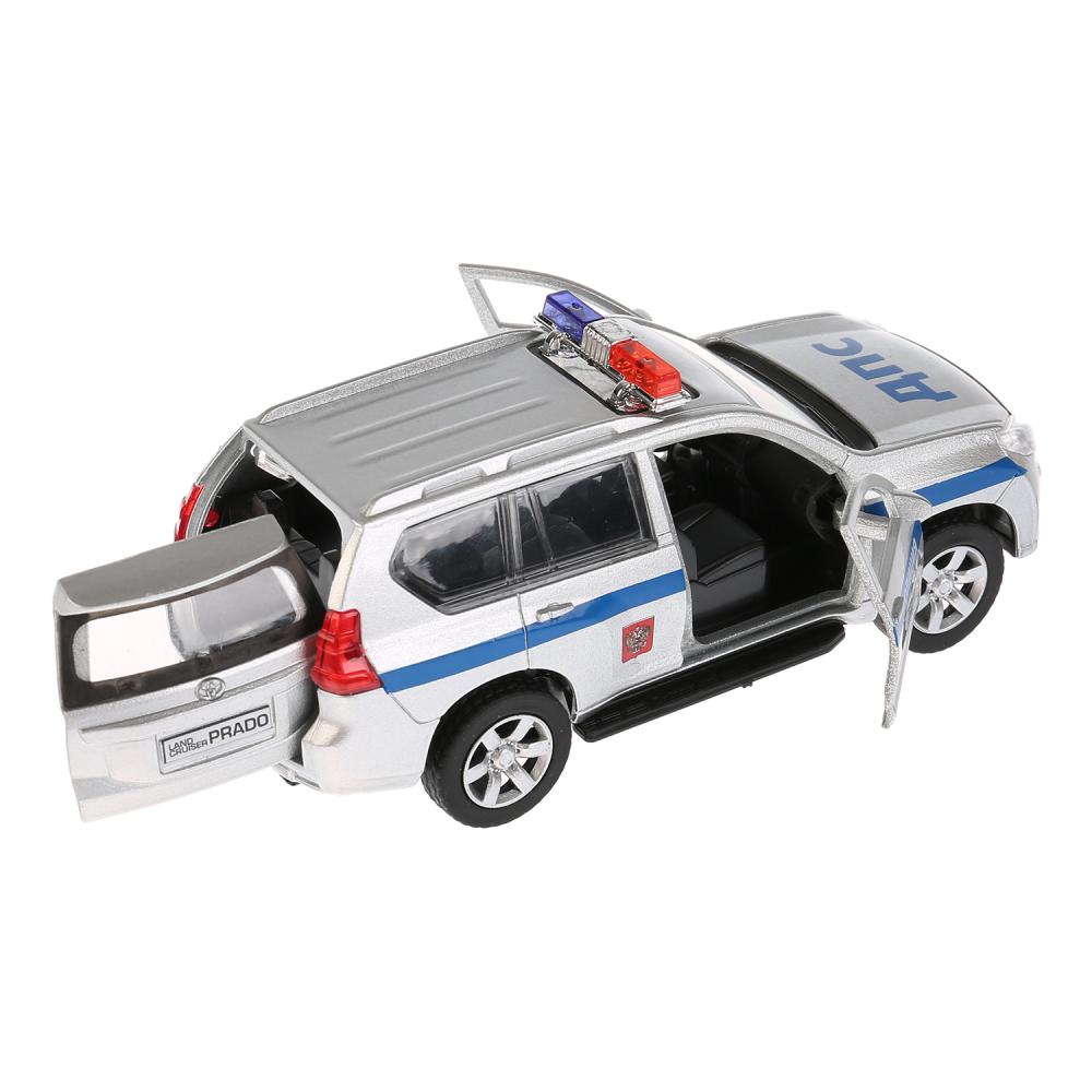 Инерционная металлическая машина - Toyota Prado Полиция, 12 см  
