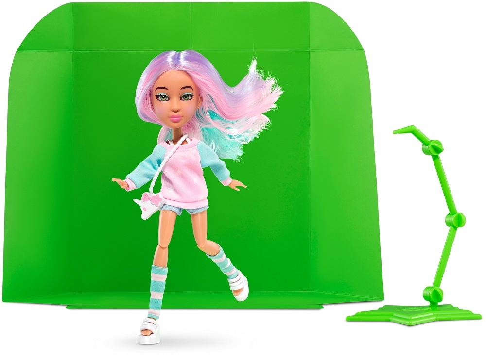 Кукла Instagirl SnapStar - Lola 23 см., с аксессуарами, подставкой и зелёным экраном  