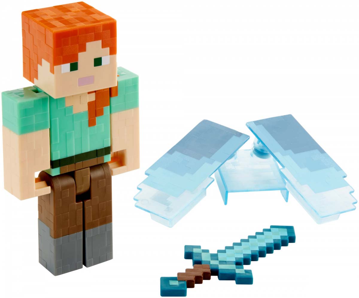 Фигурка Minecraft Alex with Elytra Wings, 8 см  