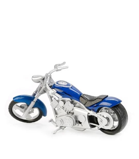 Модель металлическая – Мотоцикл Чоппер 14,5 см, подвижные элементы, несколько видов  