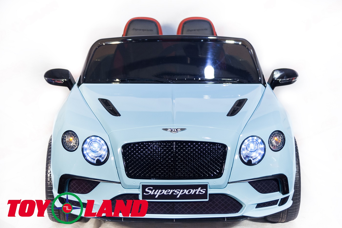 Детский электромобиль Bentley Continental Supersports, голубой глянец, свет и звук  