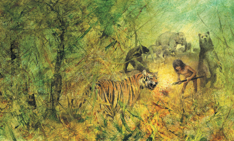 Сборник произведений Р. Киплинга «Книга джунглей» с иллюстрациями Р. Ингпена  