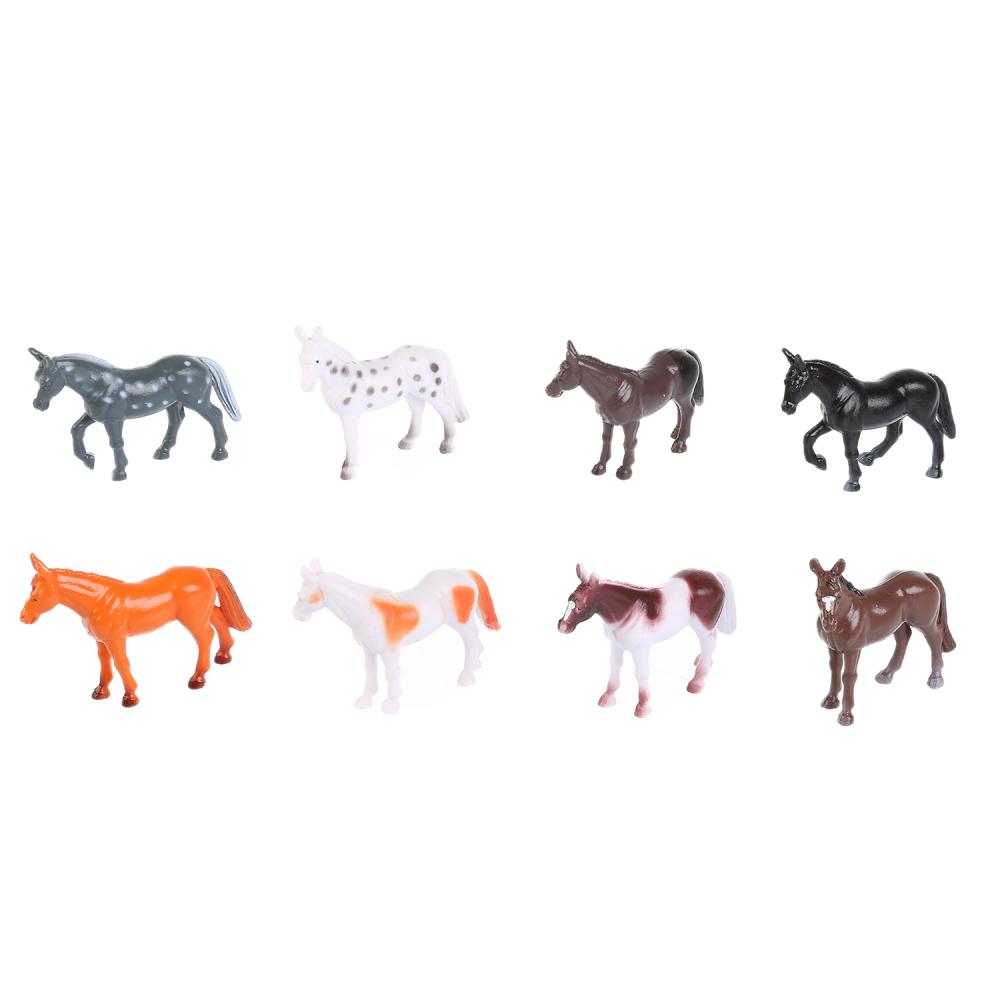 Набор из 8-и фигурок лошадей 8 см, несколько видов   