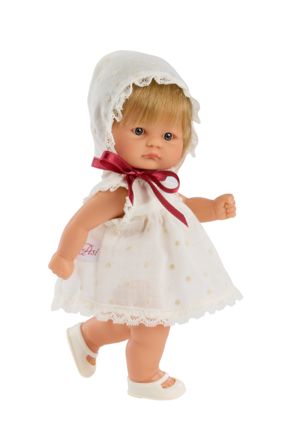 Кукла пупсик в белом платье, 20 см.  