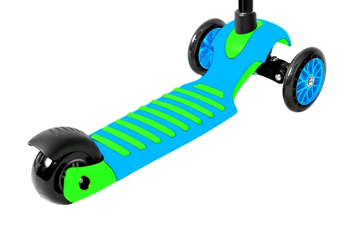 Трехколесный самокат Glider de luxe mini New blue+kiwi Y-Bike, 4384RT