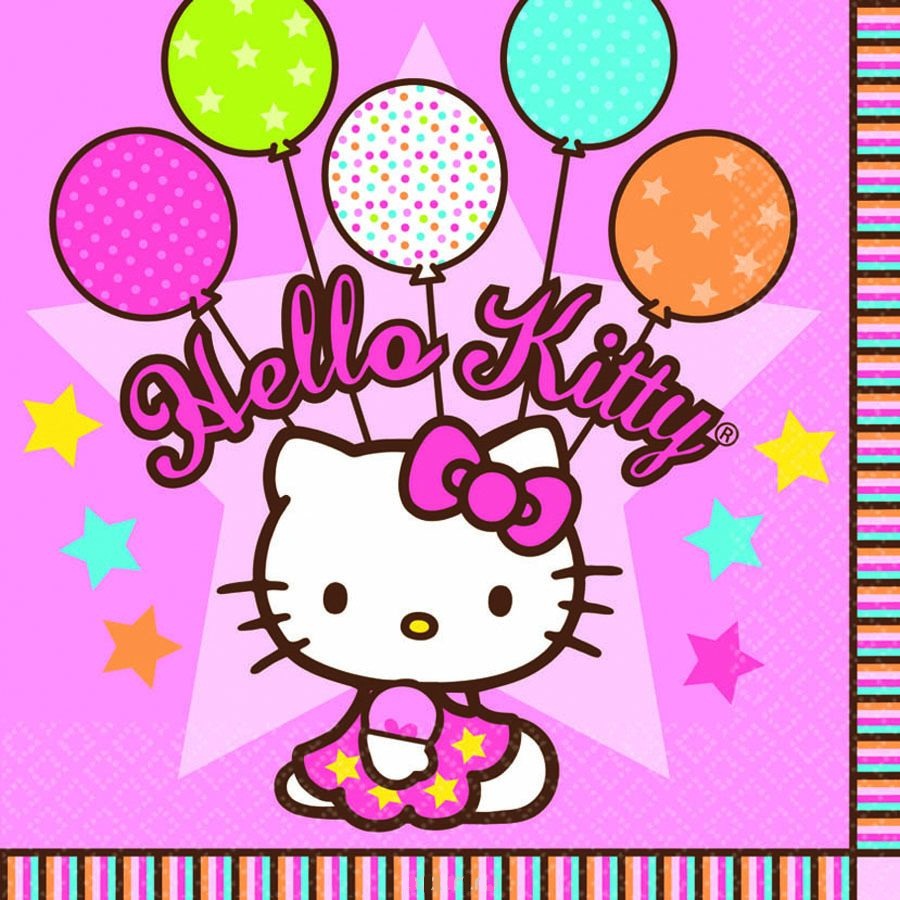 Салфетка - Hello Kitty, 33 см 16 штук Салфетка - Hello Kitty, 33 см 16 штукИгрушки Hello Kitty<br>Салфетка - Hello Kitty, 33 см 16 штук<br>