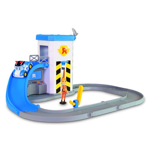 Игровой набор Робокар Поли - Подъемник с металлической машинкой Поли и фигуркой Джин  