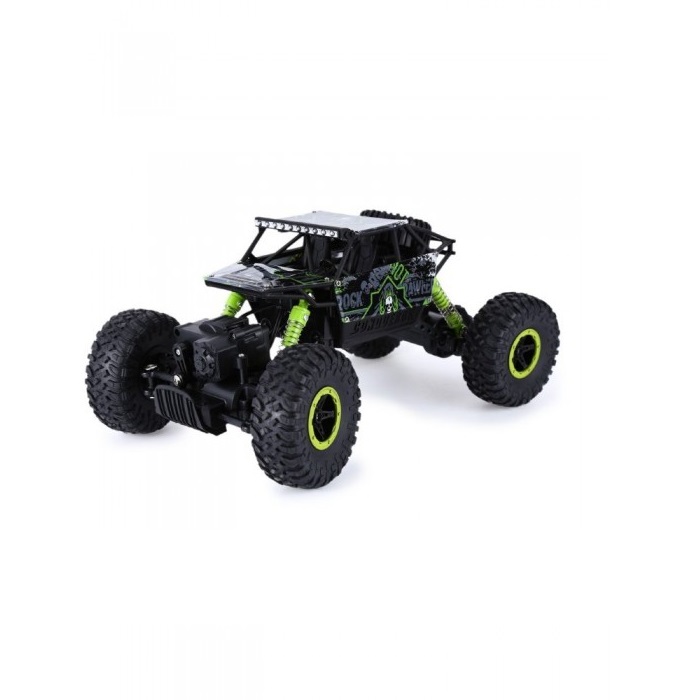 Внедорожник р/у Monster Trucks - Rock Through 4WD на аккумуляторе, масштаб 1:18, зеленый/черный  