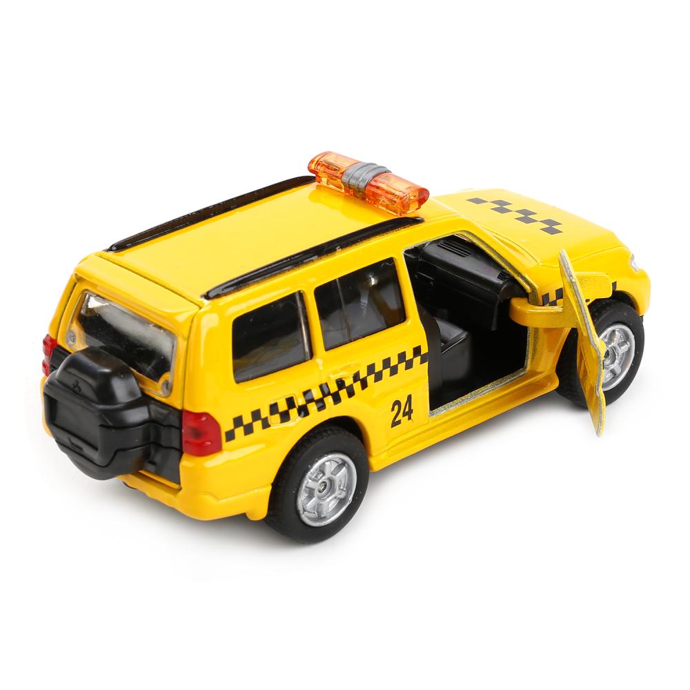 Машинка металлическая инерционная - Mitsubishi Pajero такси, 12 см., открываются двери -WBsim) 