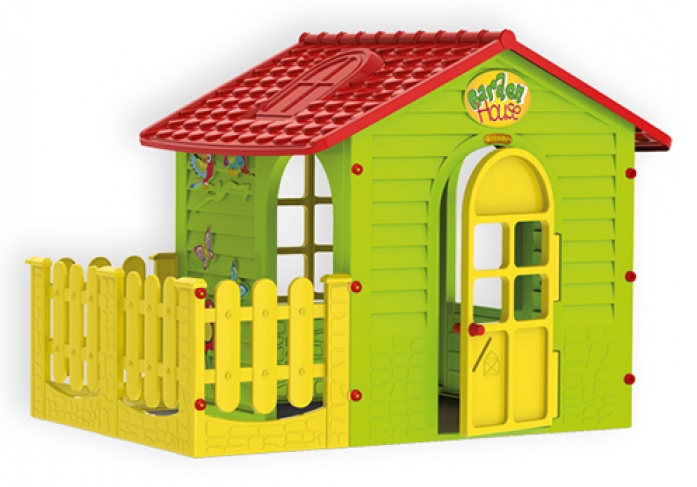 Детский игровой домик с забором  